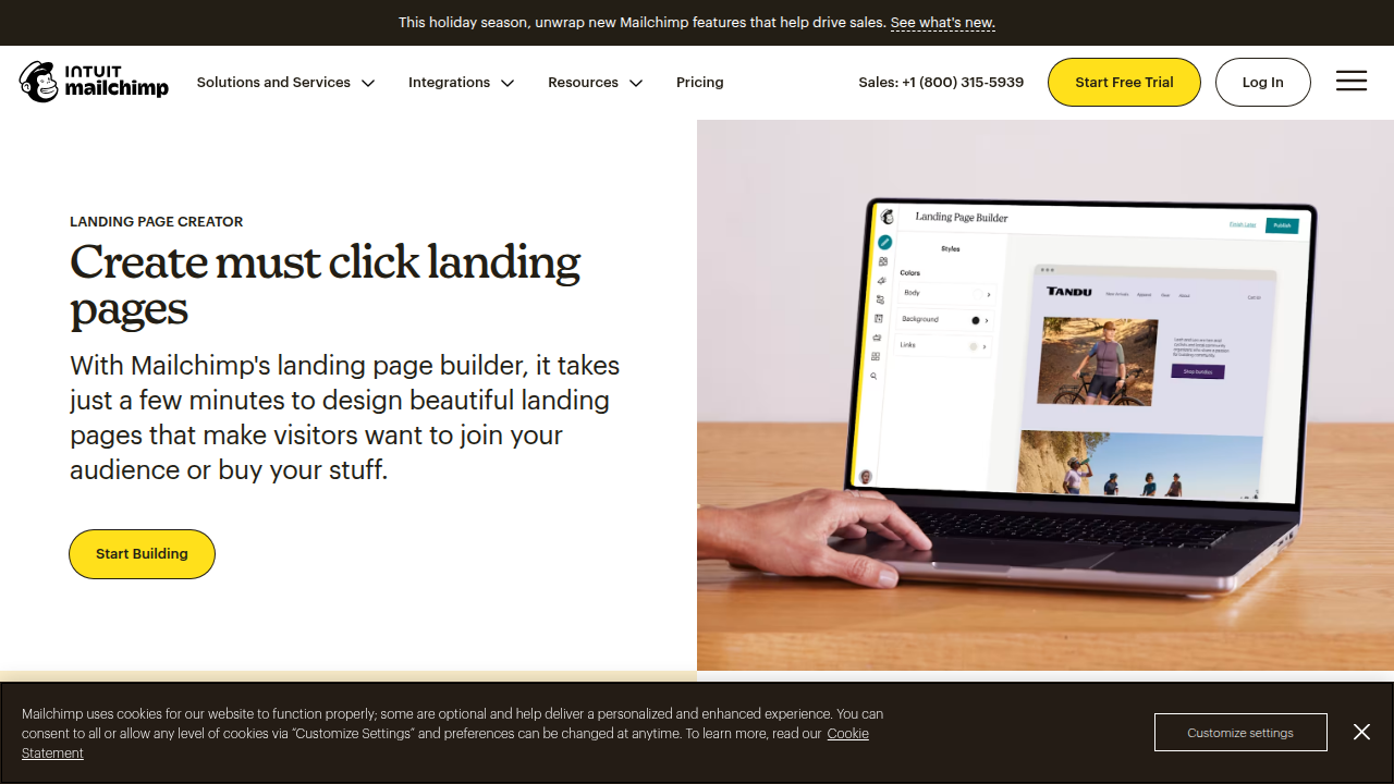 Weblish Mailchimp Landing Page Editor: Crafting Conversion-Focused Pages