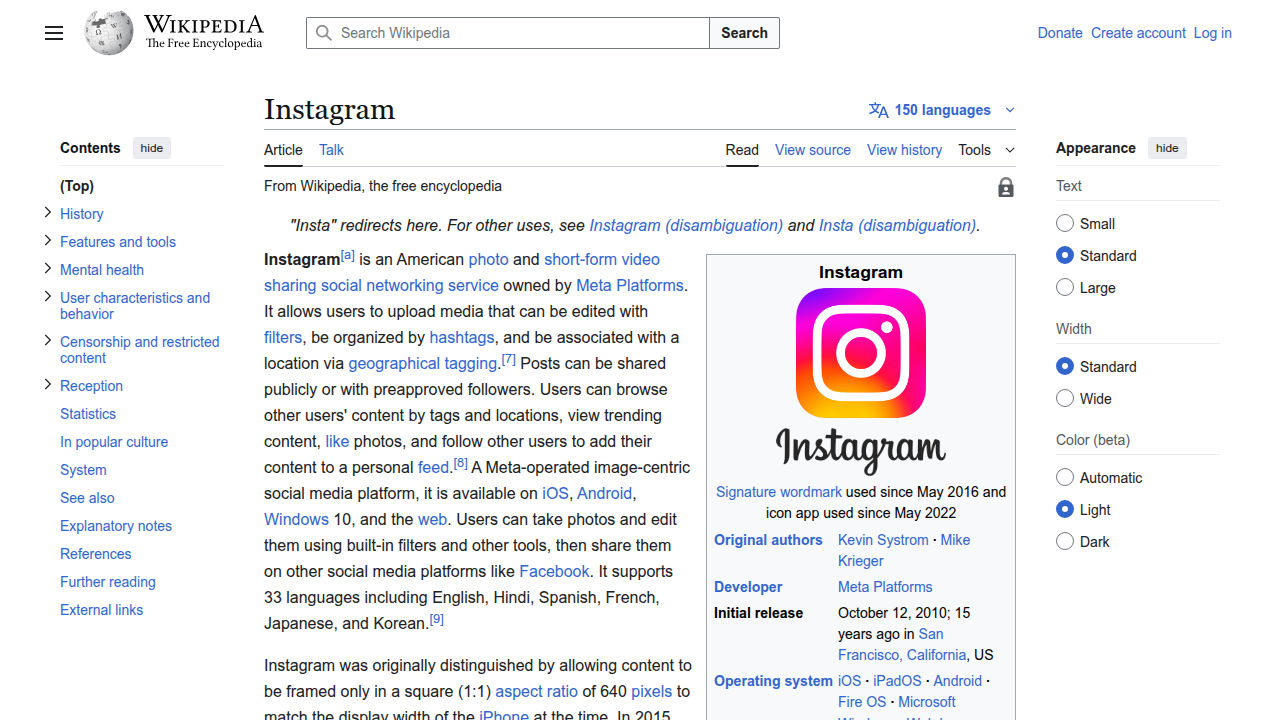 Weblish Business Interface: An Instagram Business Account Visual Guide