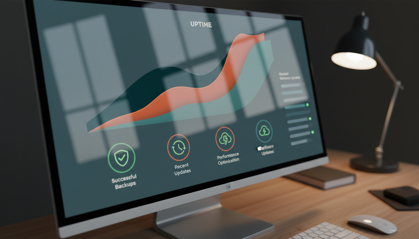 weblish.io dashboard displays real-time WordPress maintenance plan analytics.