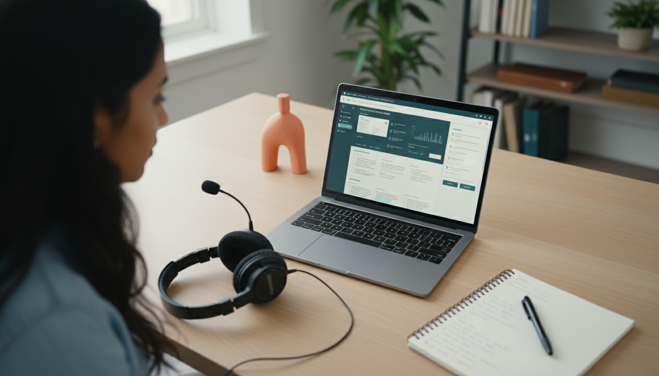 Expert reviews weblish.io accessibility audit report using screen reader software.