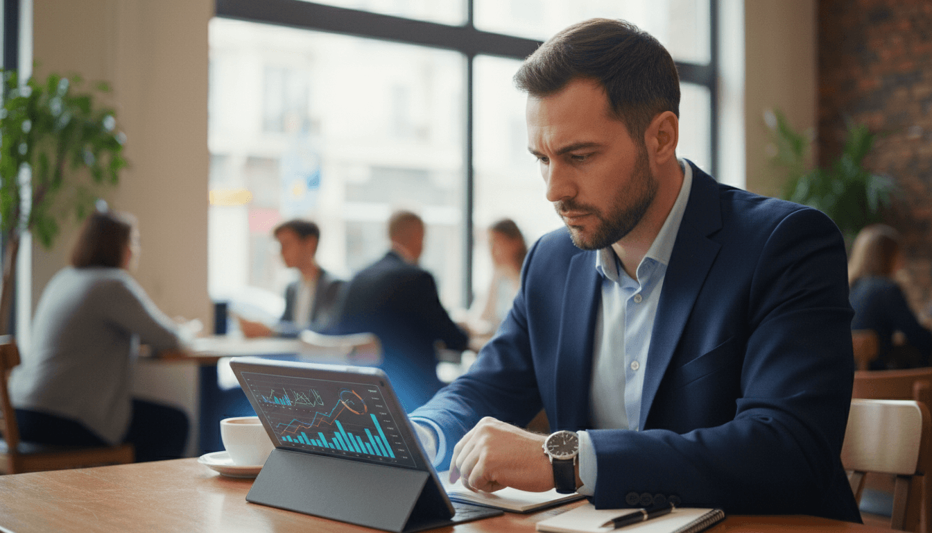 Weblish Review: Business Owner Analyzing Social Media Performance