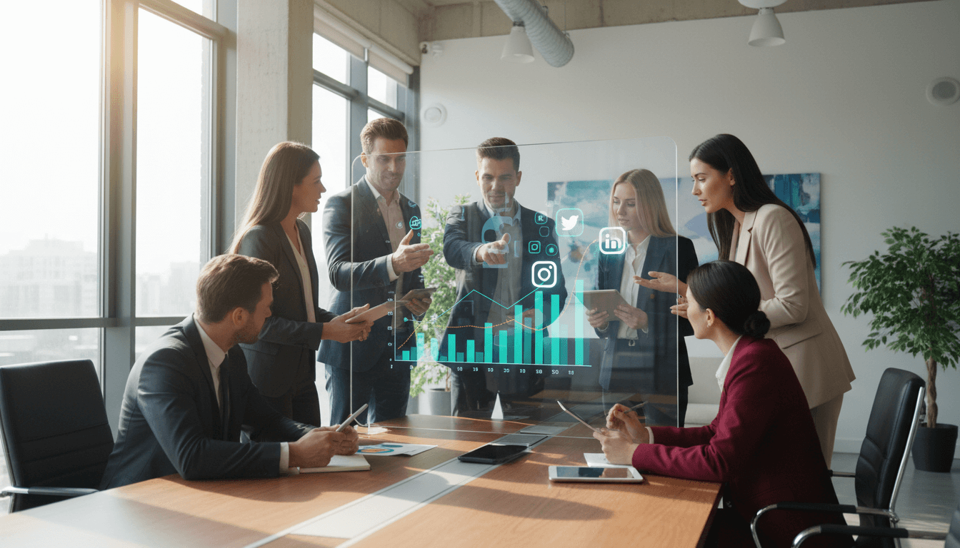 Weblish Team Collaboration on B2B Social Media Strategy