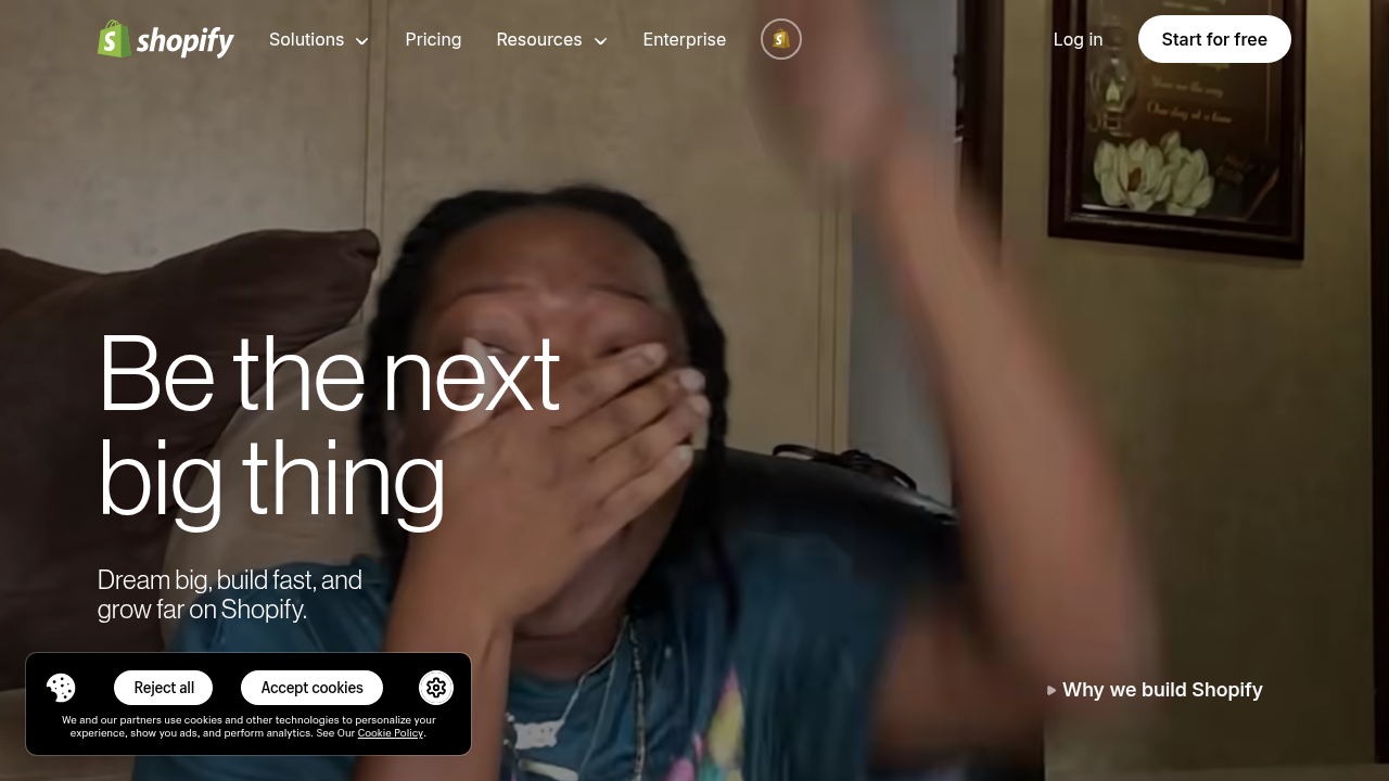 Weblish Shopify Platform Homepage Overview