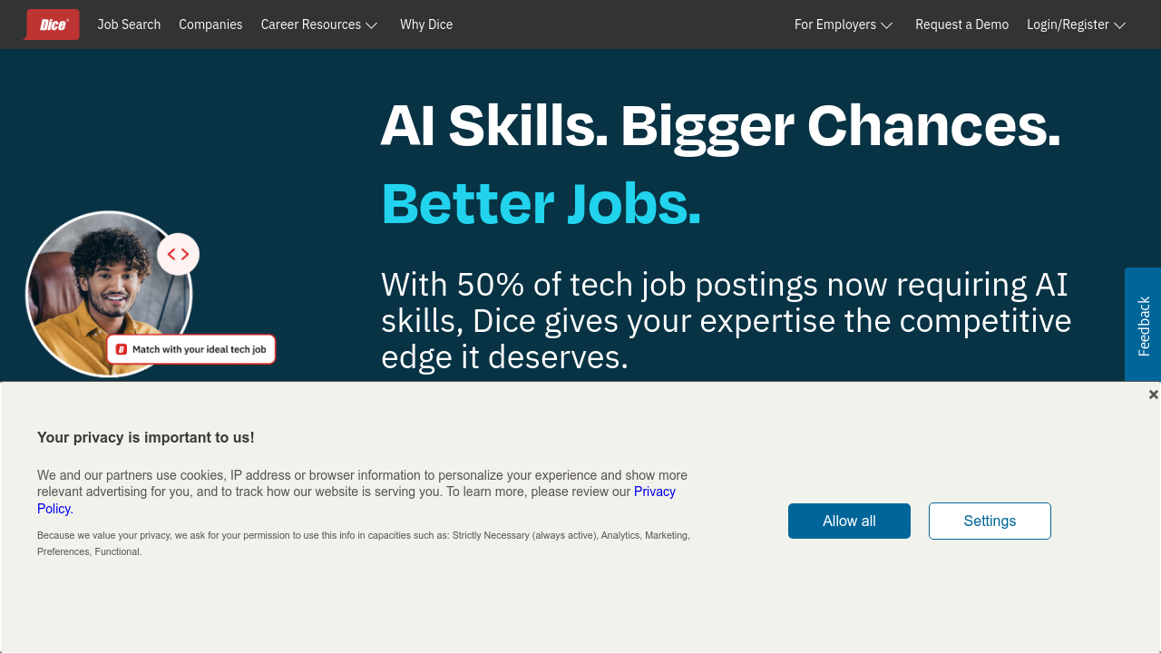 Filtering Weblish Programming Jobs on Dice.com