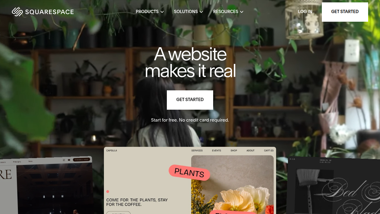 Weblish Squarespace Platform Homepage Snapshot