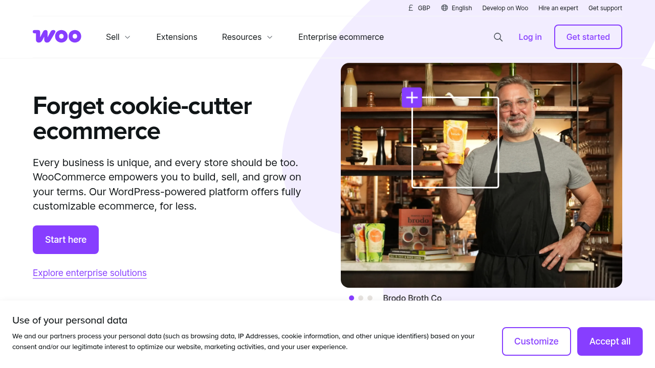 Weblish WooCommerce E-commerce Platform Homepage Preview