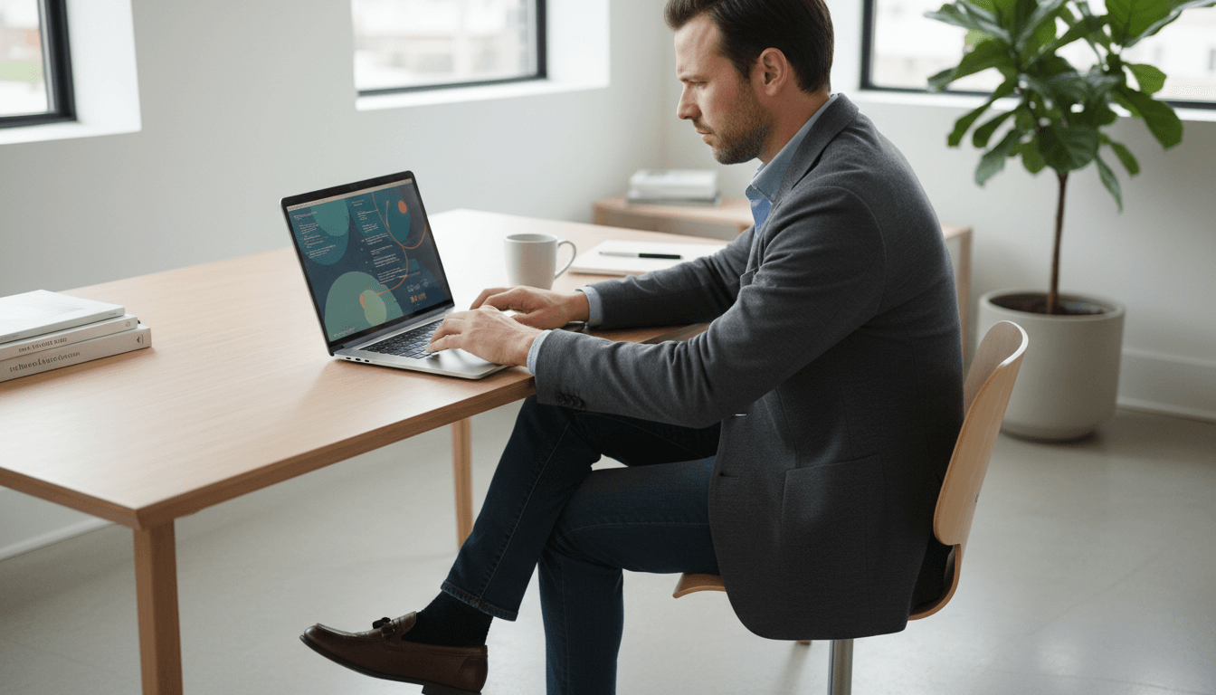 Weblish expert optimizing WordPress SEO on a laptop