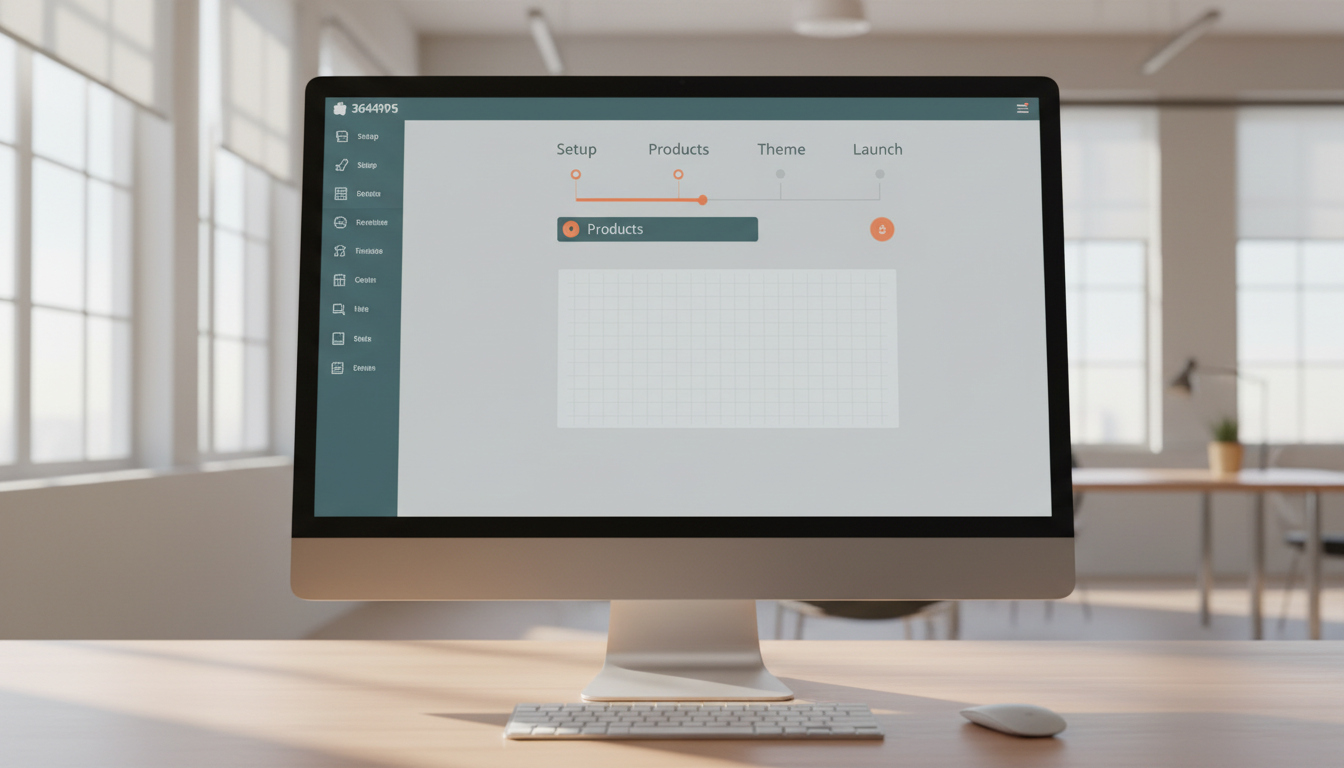 Clean Shopify Dashboard with Progression for weblish.io Website Building Guide