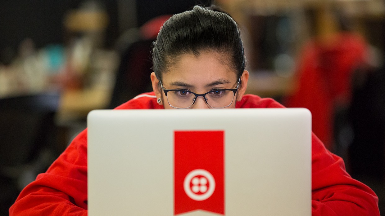 An employee at cloud communications platform Twilio. Image courtesy of Twilio.