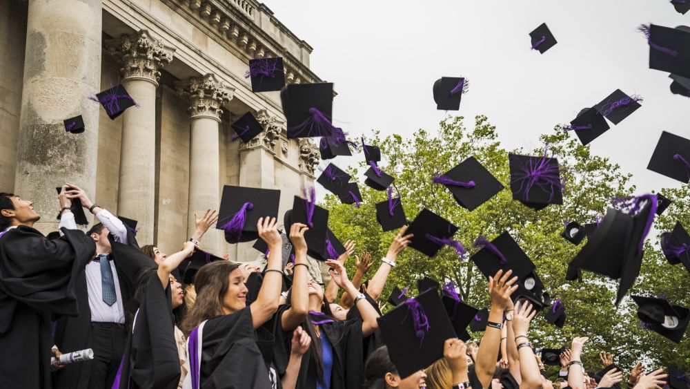 Graduation ceremony at Portsmouth University. Image courtesy of Shutterstock.