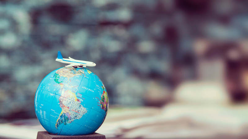 Globe and Plane