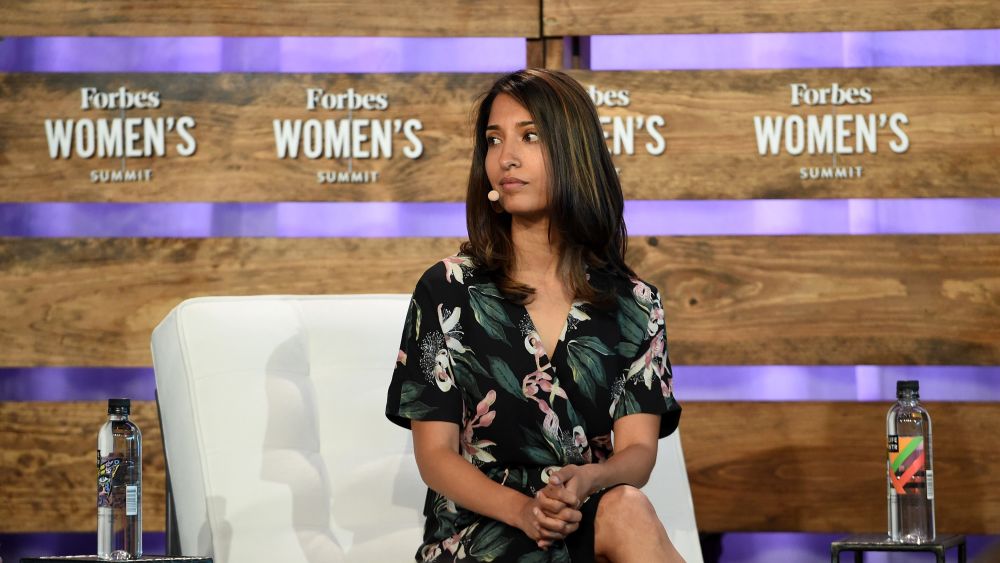 CEO & Founder of Tala Shivani Siroya speaks onstage at the 2018 Forbes Women's Summit at Pier Sixty at Chelsea Piers on June 19, 2018, in New York City. Photo by Nicholas Hunt/Getty Images.