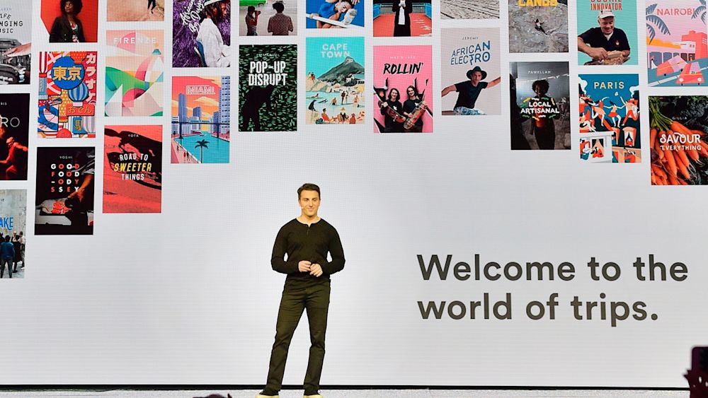 Airbnb Founder & CEO Brian Chesky speaks onstage during "Introducing Trips" Reveal at Airbnb Open LA on November 17, 2016 in Los Angeles, California. (Photo by Stefanie Keenan/Getty Images for Airbnb)