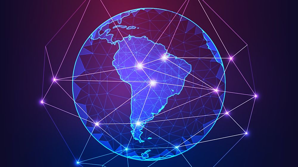 Illustration of South America's data globalization. Image Credit: Inna Bigun, Shutterstock.