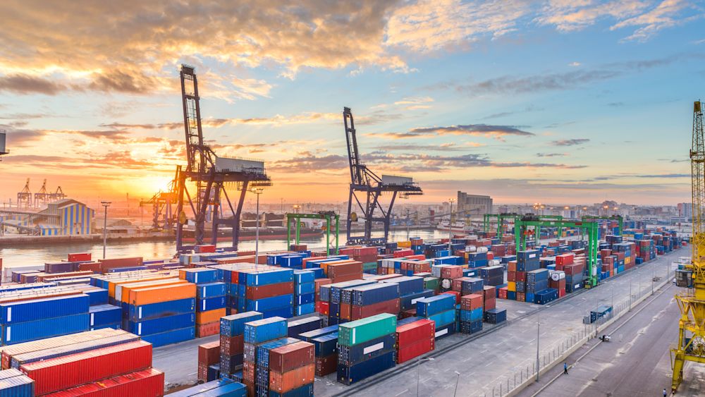 Casblanca, Morocco industrial shipping port at dawn. Image courtesy of Getty Images.