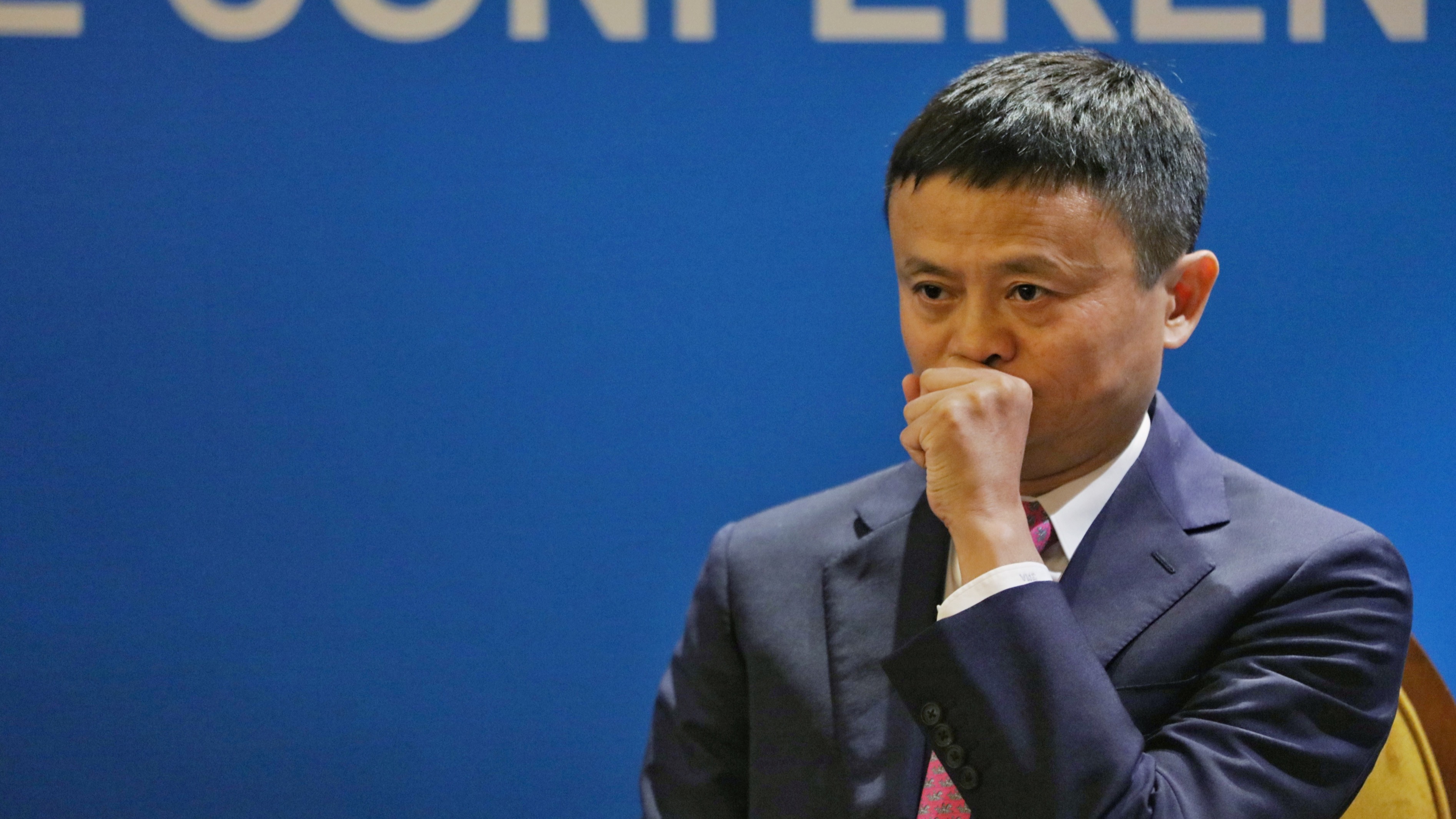 Alibaba Group Chairman Jack Ma reacts during a session at the Boao Forum for Asia Annual Conference 2018 on April 9, 2018 in Boao, China. (Photo by Visual China Group via Getty Images/Visual China Group via Getty Images)