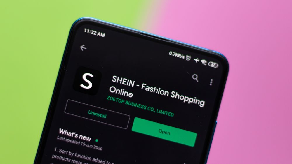 SHEIN's online shopping app. Image Source: Shutterstock.