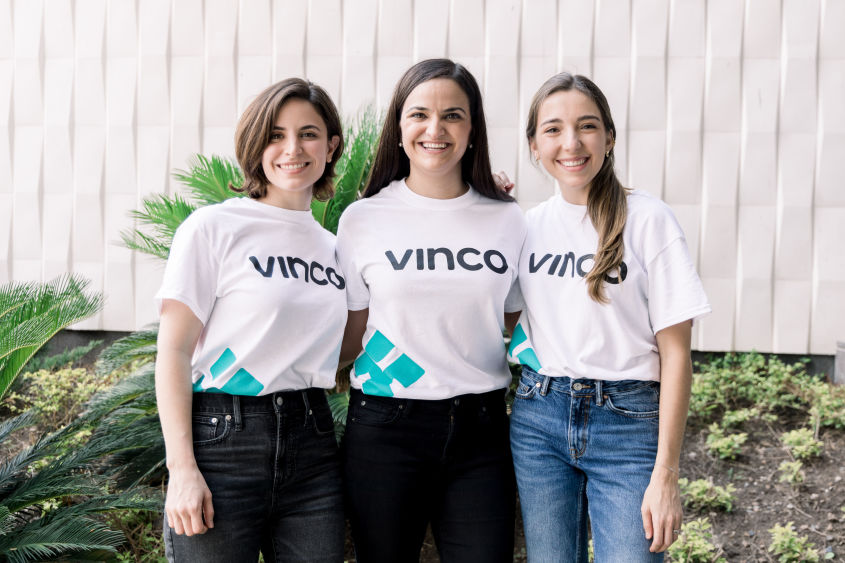Vinco co-founders, from left to right: Sofia Sada, Lissy Giacoman and Miriam Fernandez.