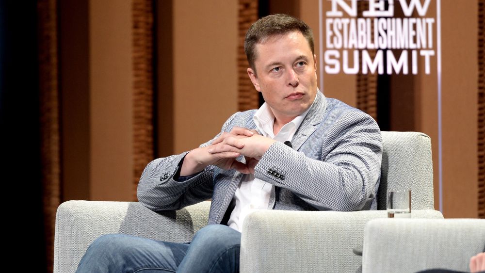 Tesla CEO Elon Musk speaks onstage during "What Will They Think of Next? Talking About Innovation" at the Vanity Fair New Establishment Summit. (Photo by Michael Kovac/Getty Images for Vanity Fair)
