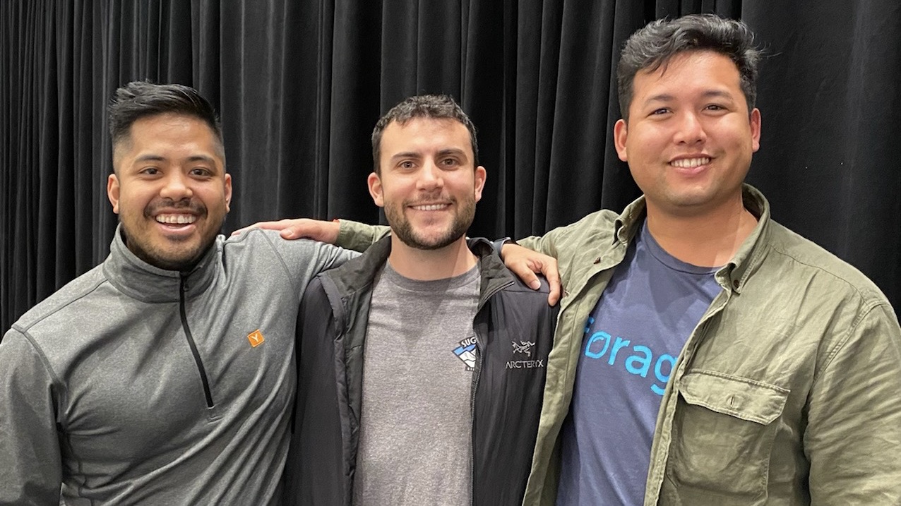 Ofek Lavian (center) and Forage's co-founders. Image courtesy of Forage.