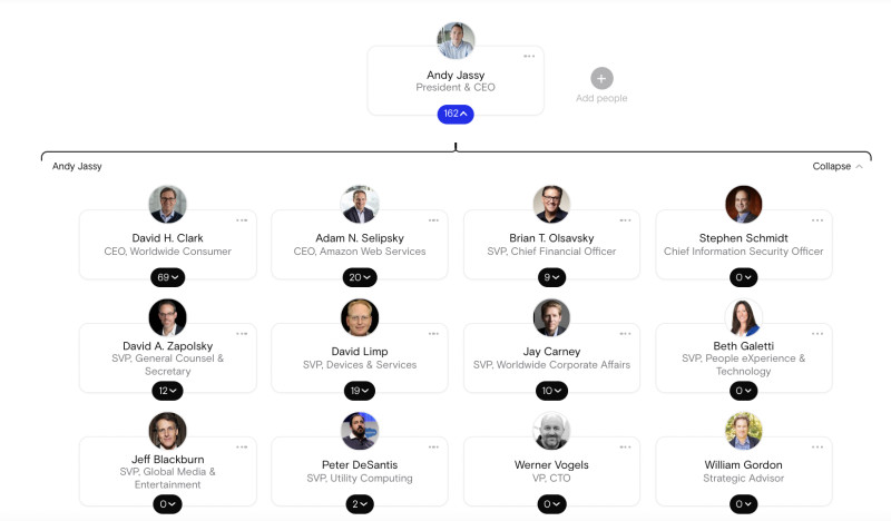 Amazon geo based org chart