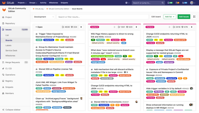 GitLab issue-board