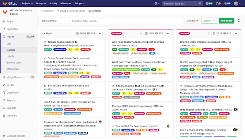 GitLab issue-board