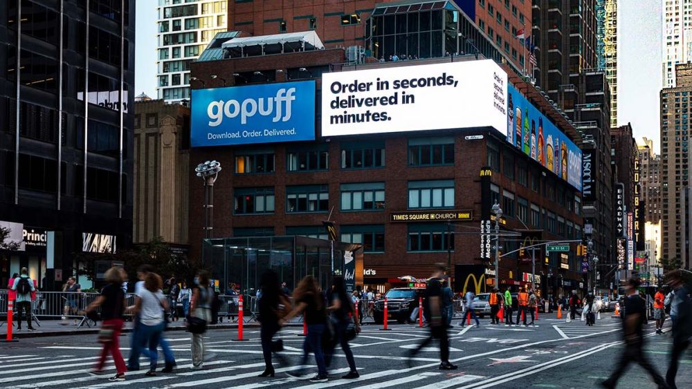 Instant delivery provider, GoPuff, launches in New York City. Image courtesy of GoPuff.