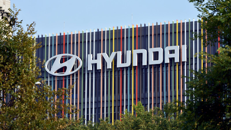 A sign for Hyundai Motor Company