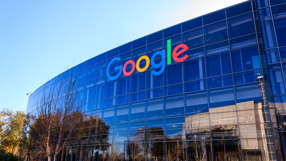 Outside the Googleplex, Google's world headquarters in Mountain View, CA. Editorial credit: achinthamb / Shutterstock.com