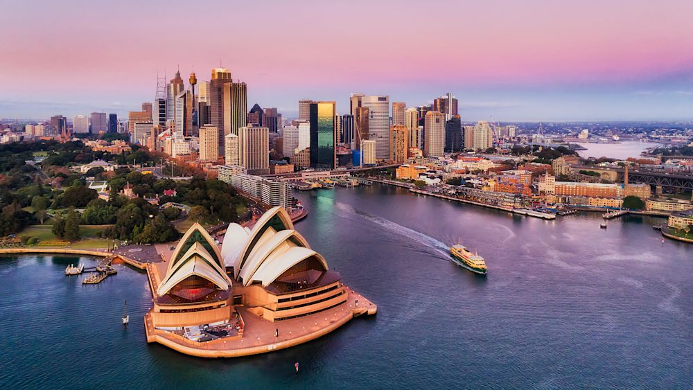 Sunrise over Sydney, Australia. Editorial Credit: Taras Vyshnya, Shutterstock