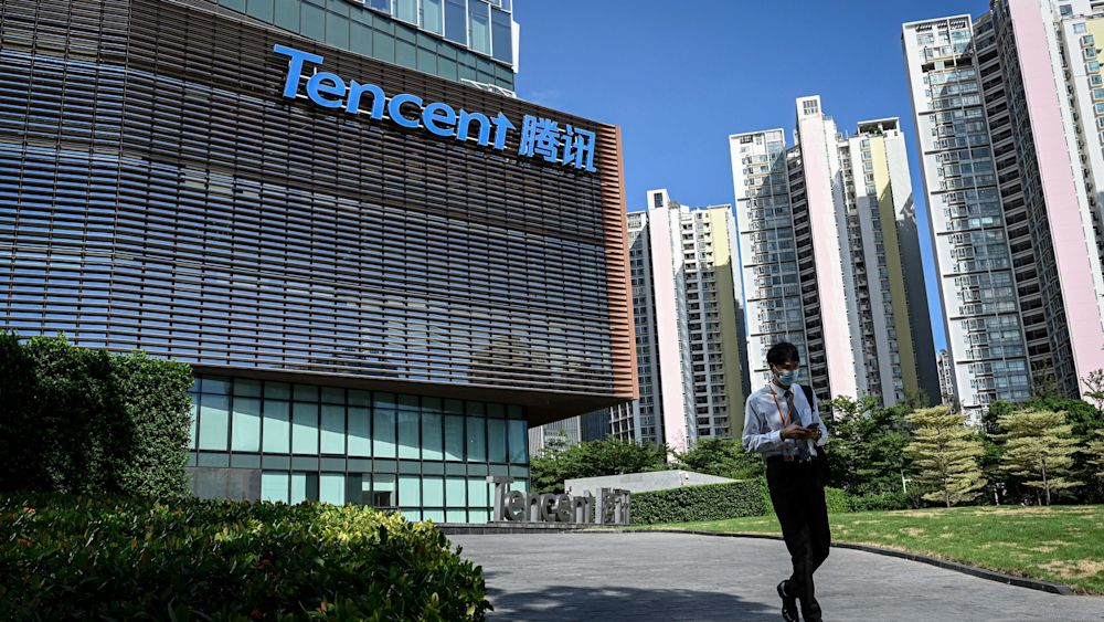 Chinese video game giant Tencent is feeling the heat. (Photo by Jade GAO / AFP) (Photo by JADE GAO/AFP via Getty Images)