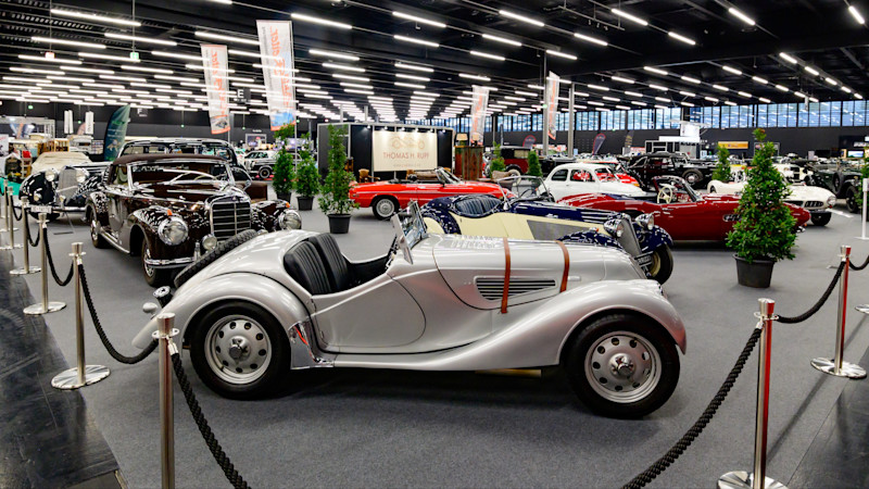 salzburg, austria, 17 oct 2020, classic expo, exhibition for vintage cars, motorbikes and vehicles, bmw 328 roadster