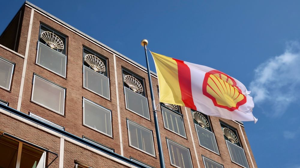 Outside of Shell's headquarters in The Hague, Netherlands. Editorial credit: DCStockPhotography / Shutterstock.com