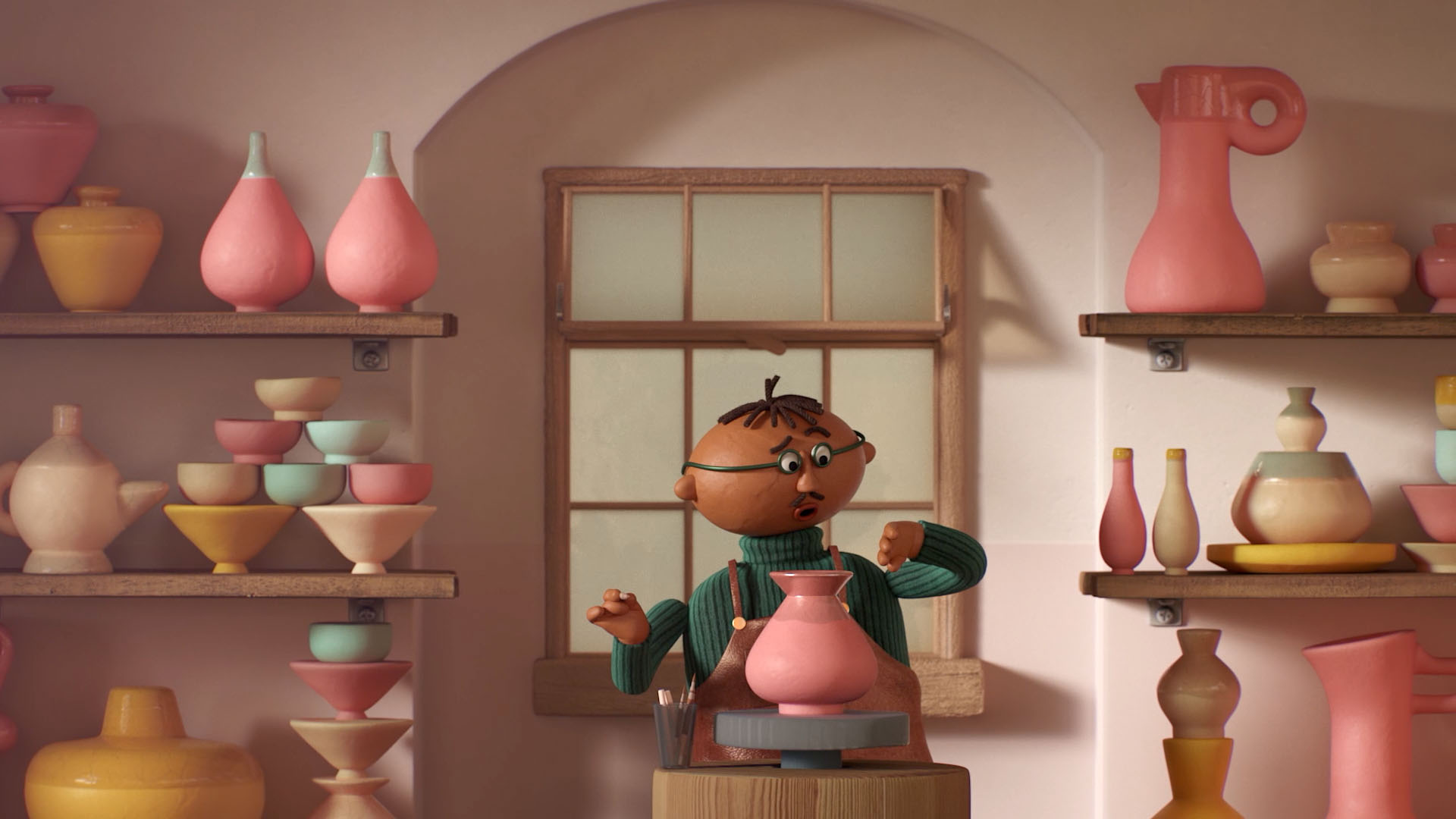 Stills from BUCK's recent collaboration "All in a day's work" with Mailchimp. Image courtesy of BUCK.