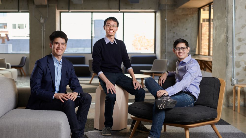 The co-founders of Amplitude clockwise from left: Spenser Skates, Jeffery Wang and Curtis Liu. Credit: Amplitude