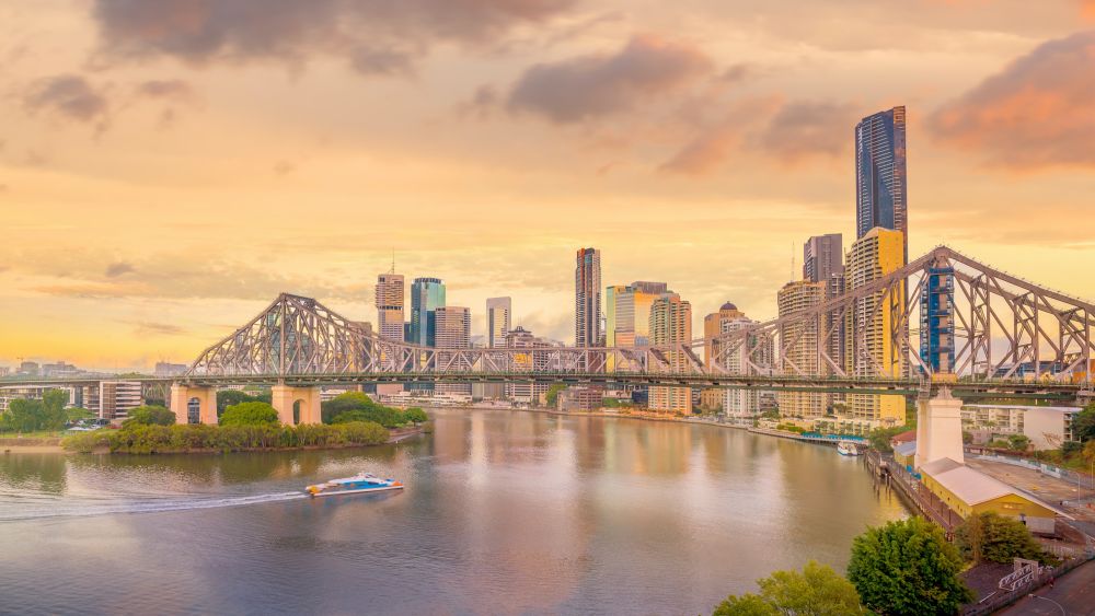 The Brisbane, Australia city skyline. Courtesy of f11photo, Shutterstock.