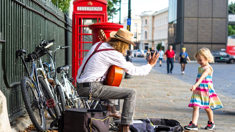 Musician performing in London. Image courtesy of Tim M via Shutterstock.