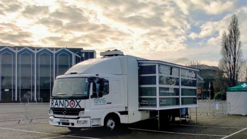 Randox mobile testing site at Heathrow Airport