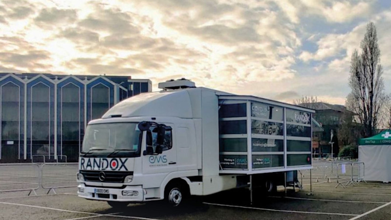 Randox mobile testing site at Heathrow Airport