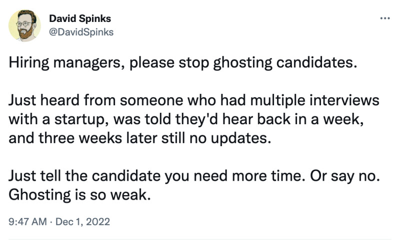 Hiring managers, please stop ghosting candidates