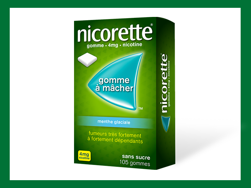 NICORETTE® Gomme à mâcher Menthe Glaciale 4 mg / BT 105