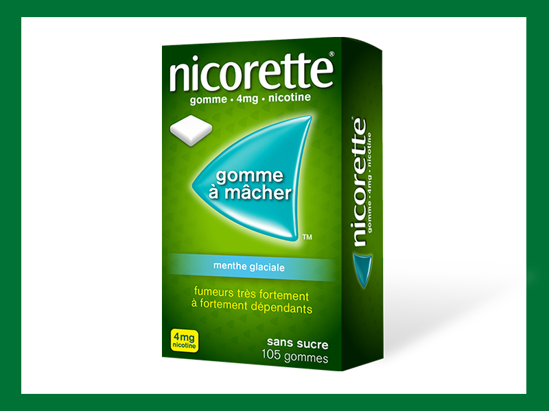 NICORETTE® Gomme à mâcher Menthe Glaciale 4 mg / BT 105