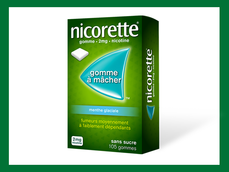 NICORETTE® Gomme à mâcher Menthe Glaciale 2 mg / BT 105