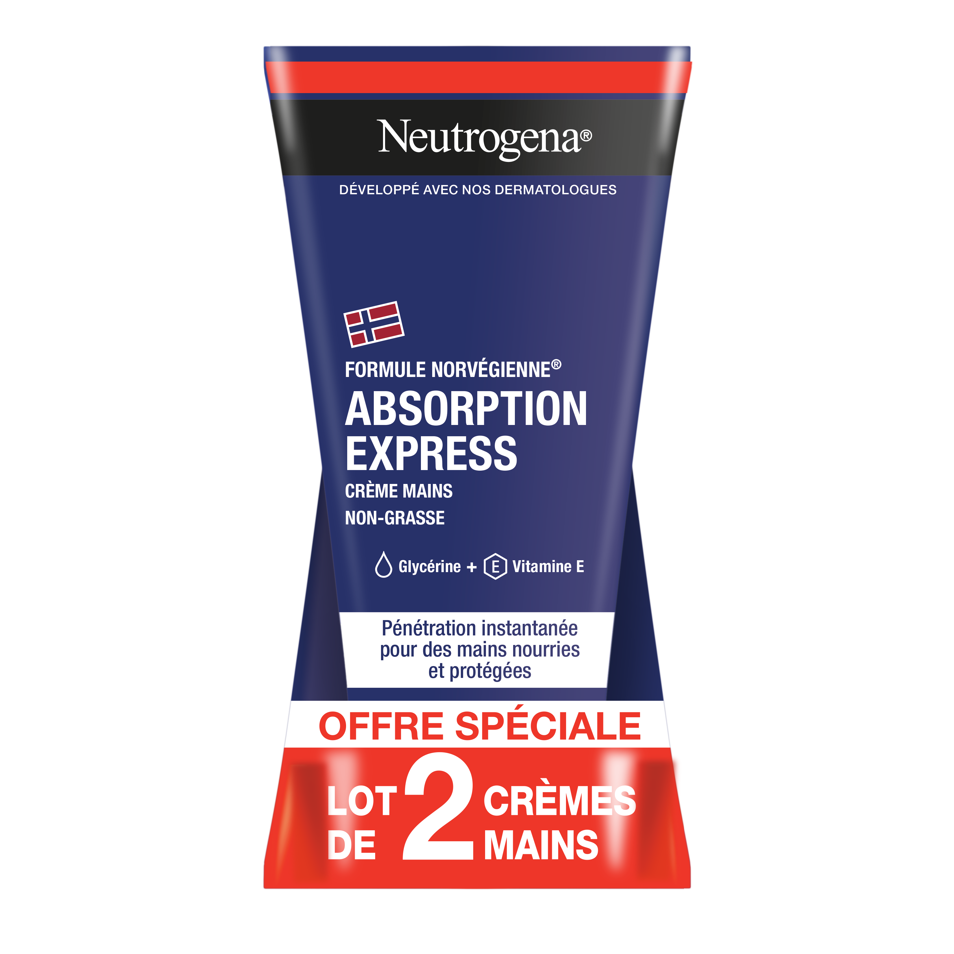 Duo Neutrogena® Crème mains Absorption Express (2x75ml)