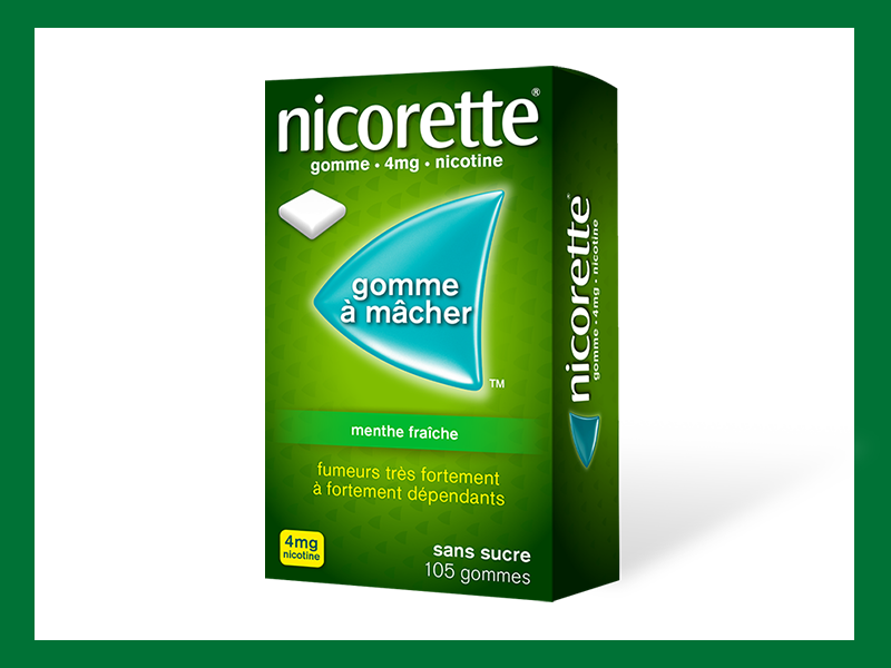 NICORETTE® Gomme à mâcher Menthe Fraîche 4 mg / BT 105