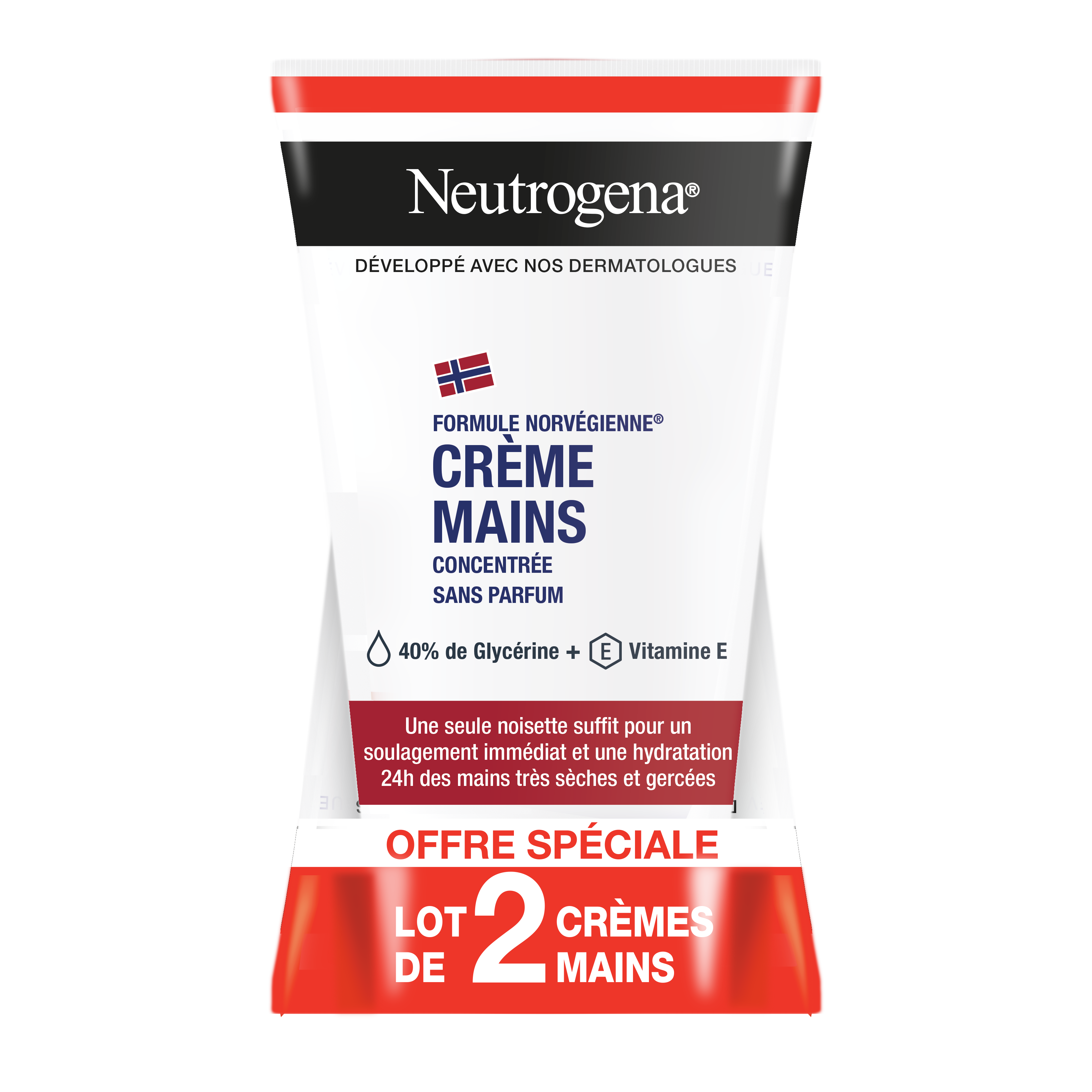 Duo Neutrogena® Formule Norvégienne® Crème Mains Concentrée Sans Parfum (2x50ml)
