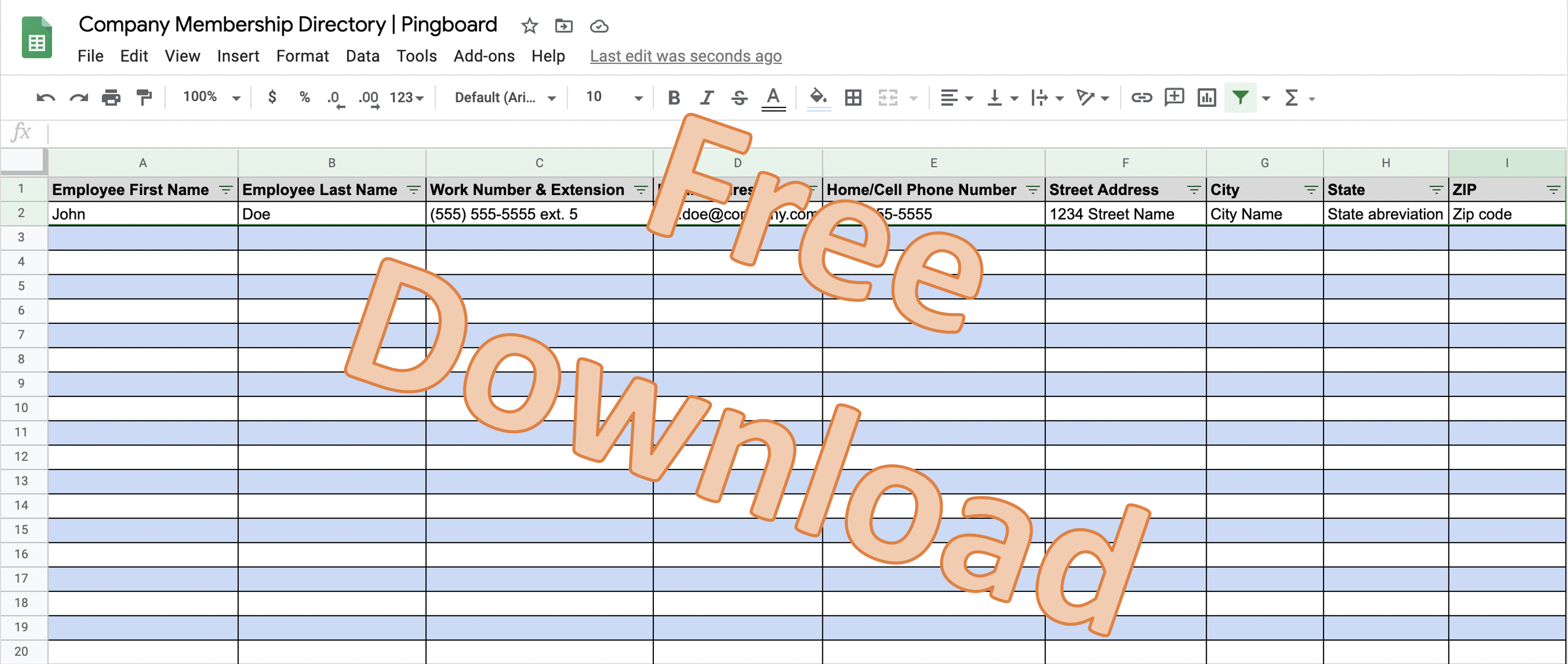 Employee Directory In Excel