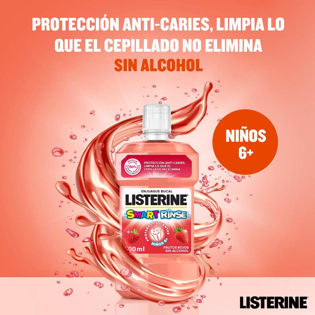 Enjuague Bucal LISTERINE® Smart Rinse® para niños, sabor frutos rojos - Image 2 - Listerine - es-ES