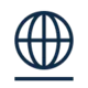 Icon showing a globe